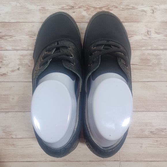 Alegria by PG Lite Slip Resistant Leather Black Lace Up Clog Heel Size 37 or 7 - Picture 3 of 14